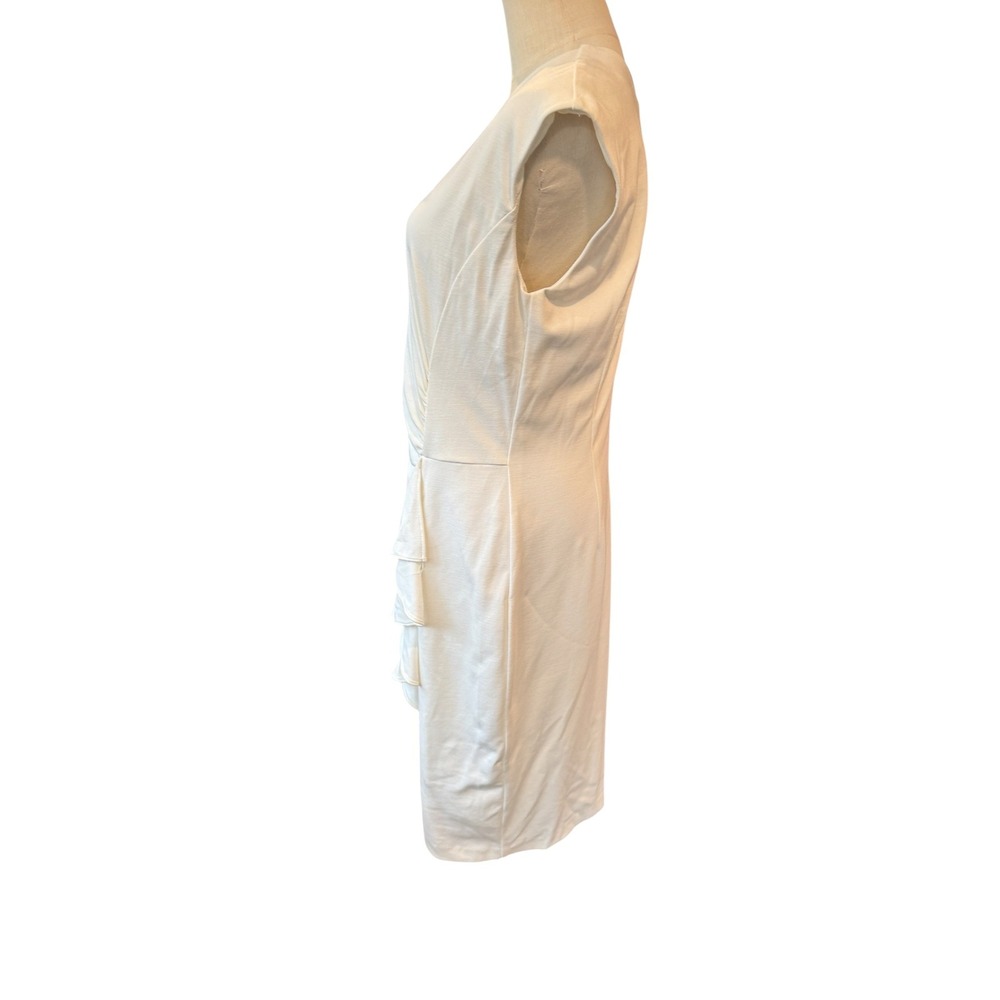 J. McLaughlin Olivia Dress Ivory White Ruffle Sheath S NWT Graduation Bride - Picture 4 of 8